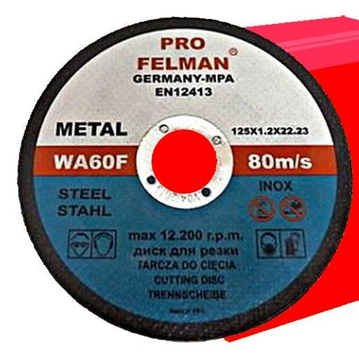 Övriga 3 Kapskiva för metall 50st 125 x 1.2 x 22 T41 A, INOX, 80m/s (12200 RPM), Felman Blauflex - 4