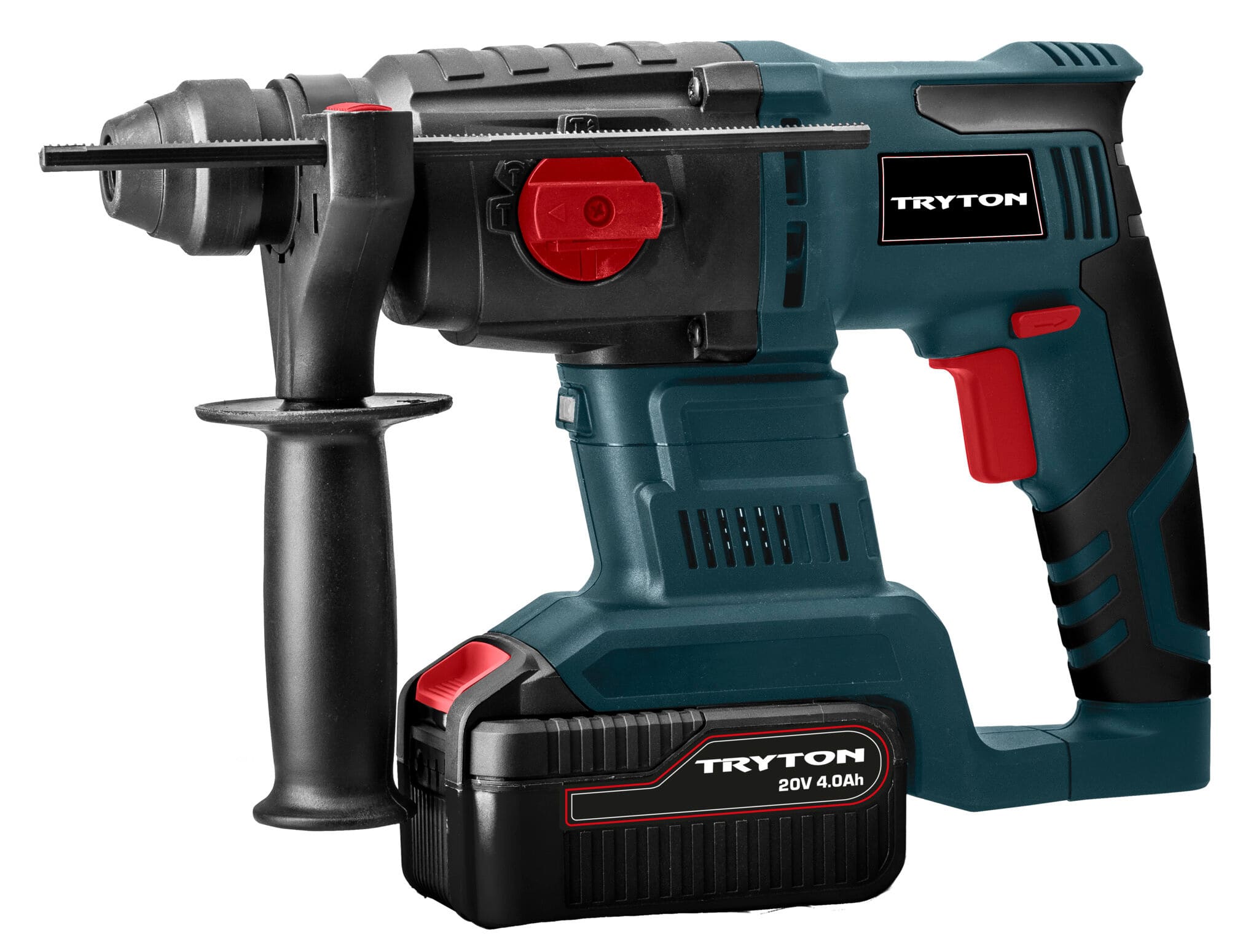 Tryton Slagborrmaskinn, Hammer Drill 20V, SDS+, 4 Function, 2J, 2 x 4Ah Batt.
