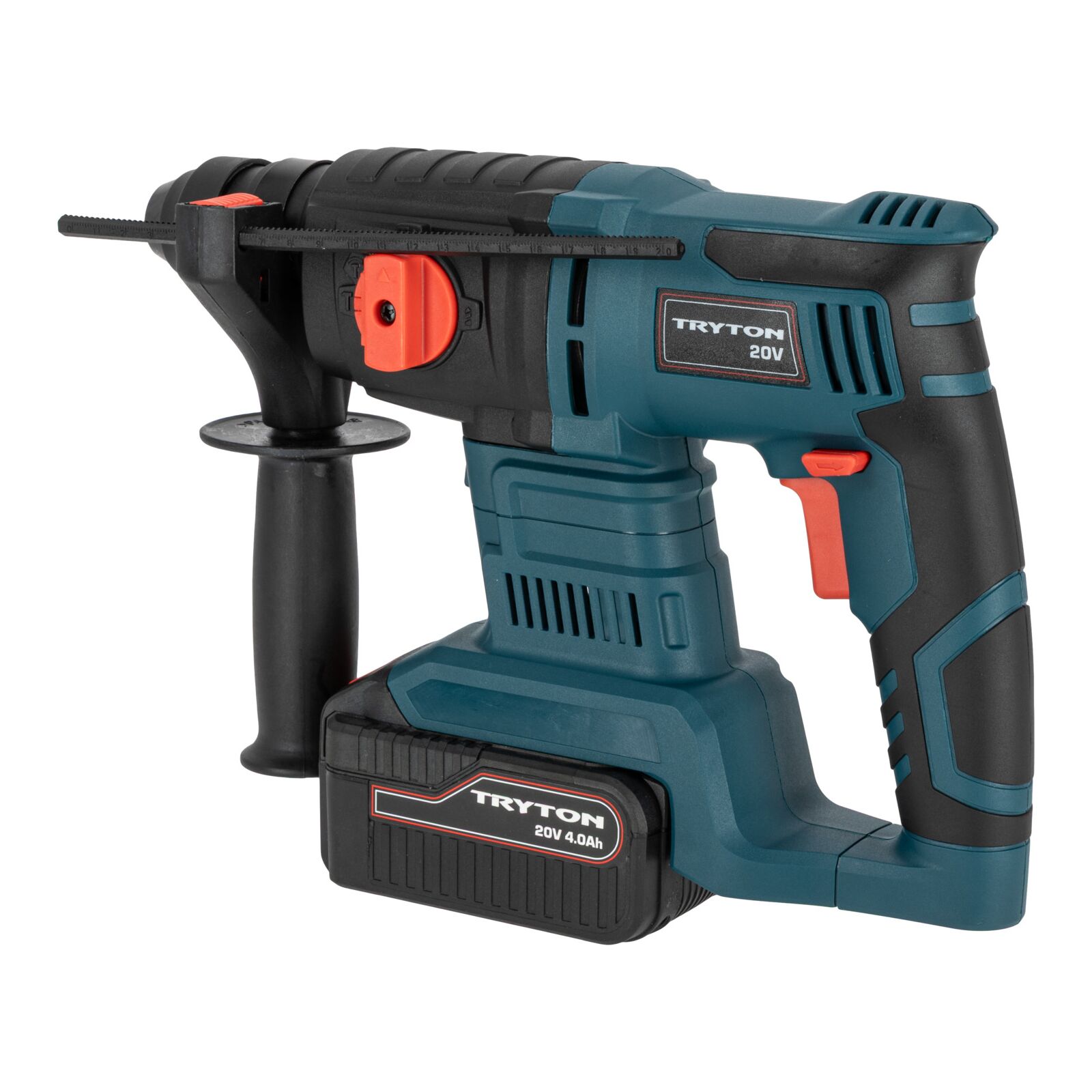 Tryton Slagborrmaskinn, Hammer Drill 20V, SDS+, 4 Function, 2J, 2 x 4Ah Batt. - 2