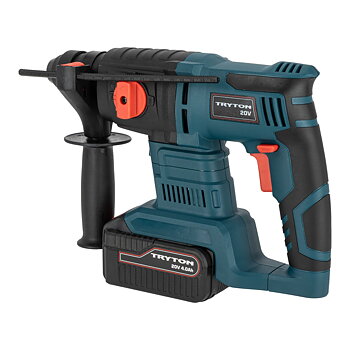 Tryton Slagborrmaskinn, Hammer Drill 20V, SDS+, 4 Function, 2J, 2 x 4Ah Batt.