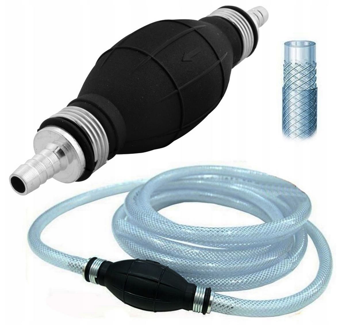 Övriga 3 Bränsleslang, bensinslang med pump, bensinpump, vattenpump 200 cm