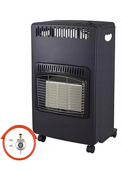 Övriga2 Infraröd gaskamin, 4, 2kW gasolkamin med svensk gasregulator, slang, hoppfällbar