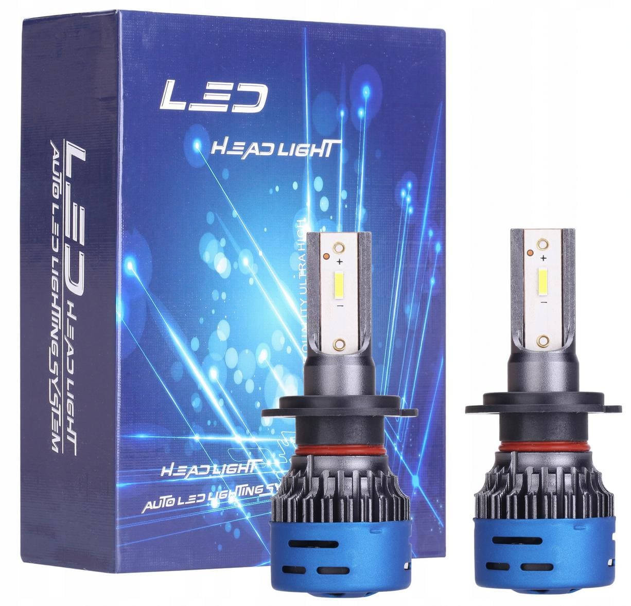H7 CREE LED 2 x 50W 20000 LM, 6500K, iFocis Ultra halv/helljus, CANBUS, 2 lampor
