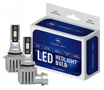 MARBA LIGHT HB4 / 9006 CSP LED, CE E9 certifierade, 4000 LM 6000K CANBUS, 2 lampor