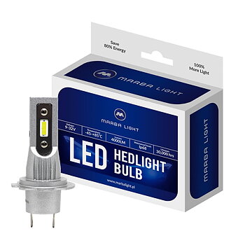 MARBA LIGHT H4 CSP LED, CE E9 certifierade, 4000 LM 6000K CANBUS, 2 lampor
