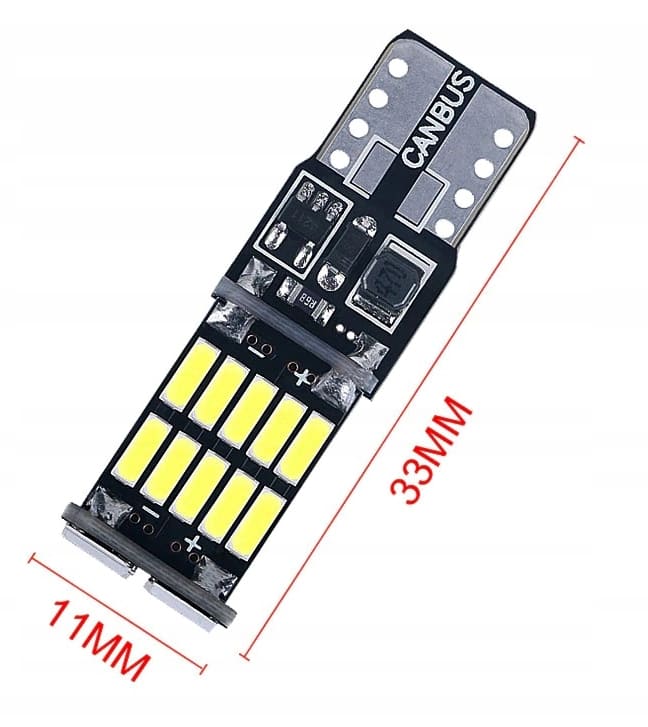 T10 5W5 mycket starka LED Canbus (26xSMD 4014), 2st - 6