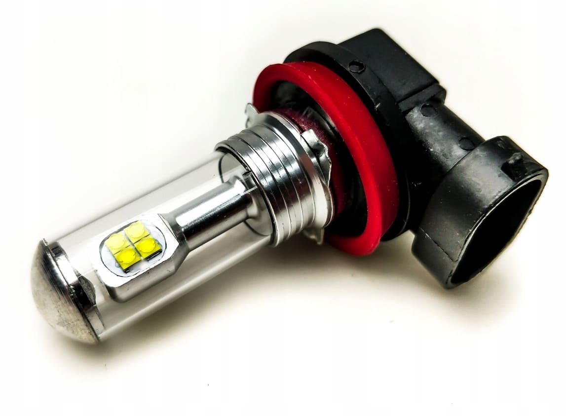 H8 H9 H11 LED 8x CREE XBD ultra white 6000K, 8000LM, passiv kylning, 2st - 5