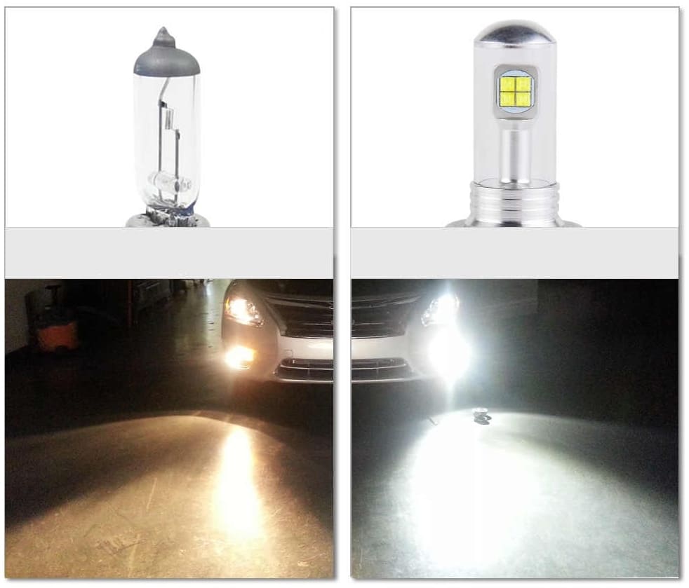 H8 H9 H11 LED 8x CREE XBD ultra white 6000K, 8000LM, passiv kylning, 2st - 3