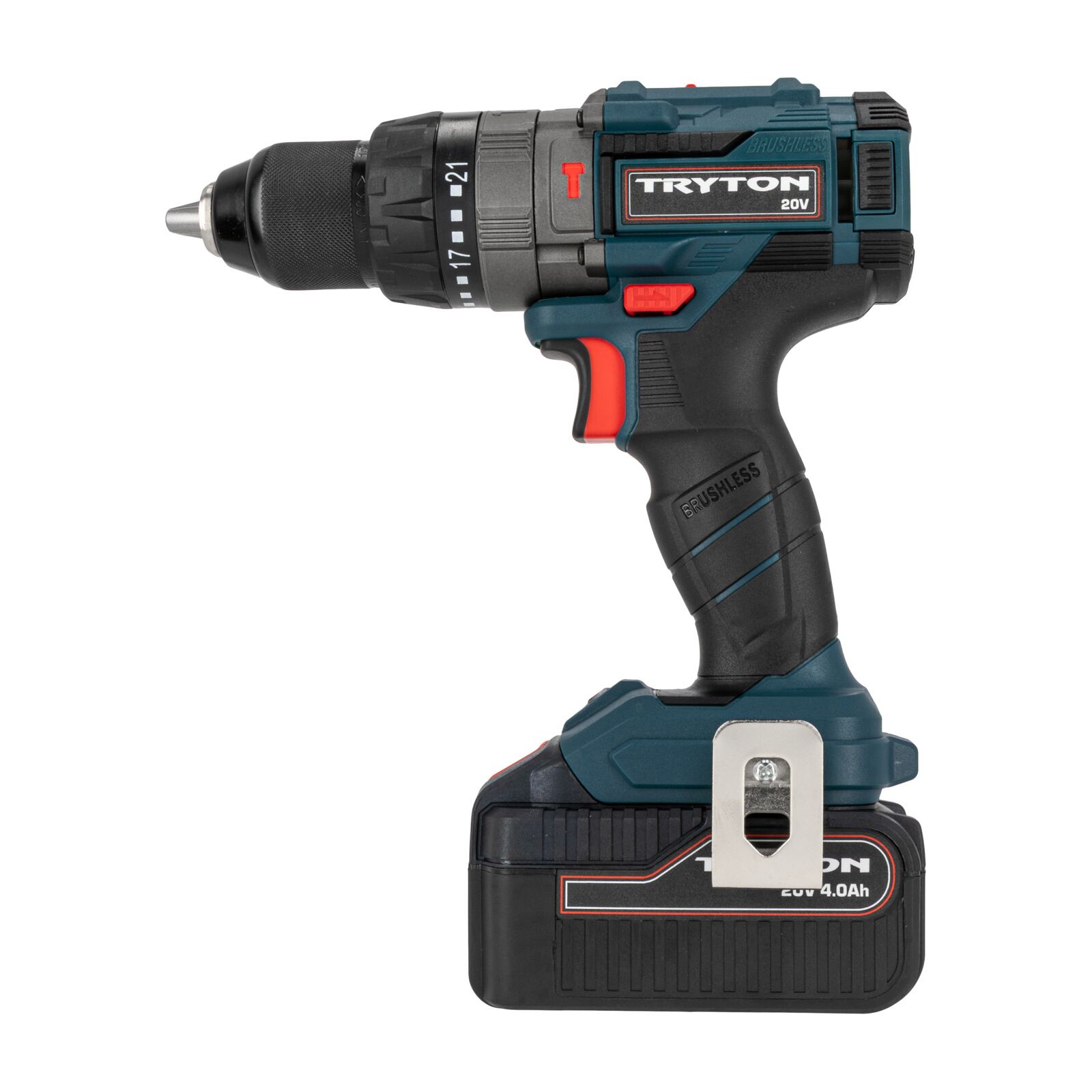 Borrskruvdragare slag 20V borstlös 2 x 4Ah, Tryton TBLV204 - 7