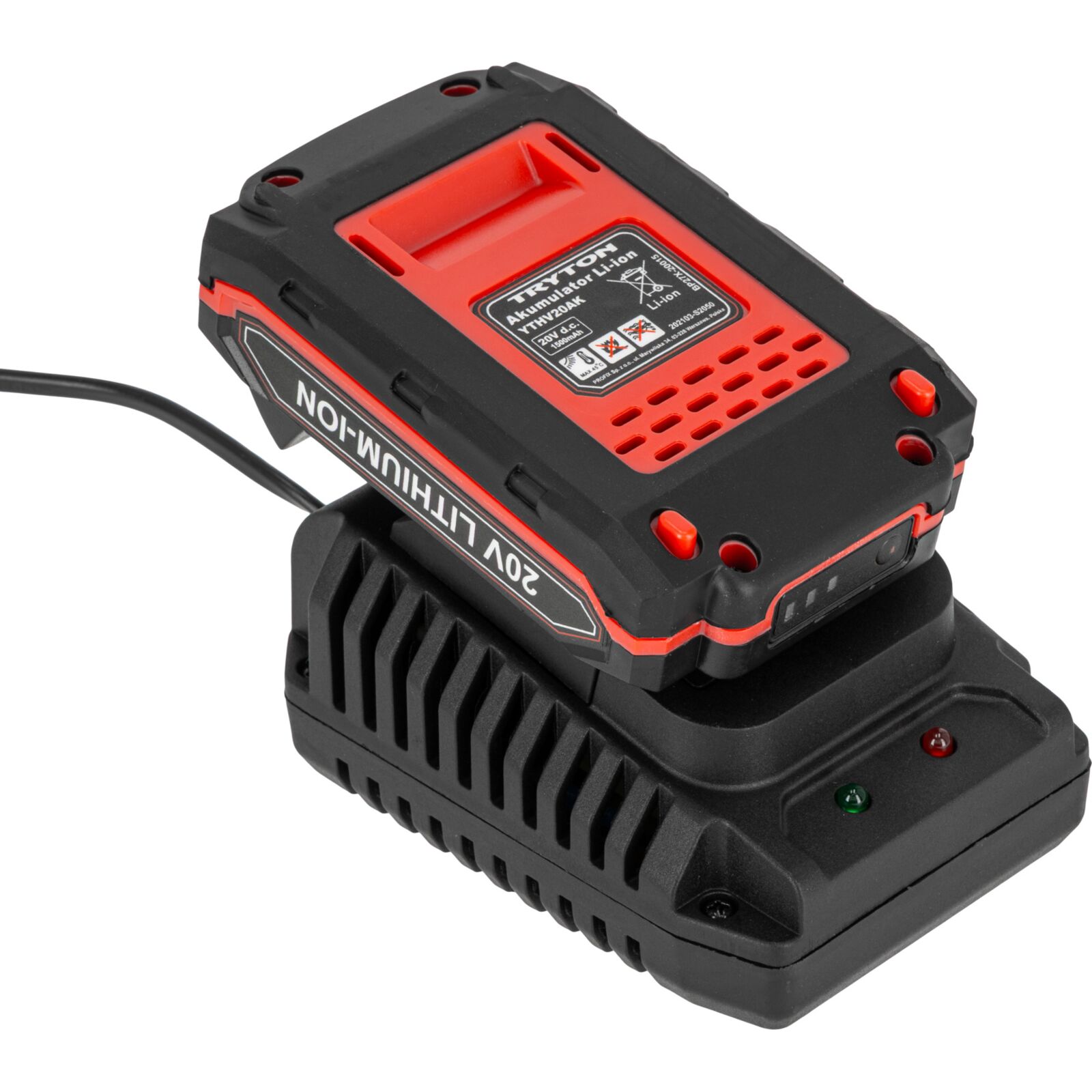 Slagskruvdragare 20V Li-Ion 150Nm 2 x 1.5Ah batterier, laddare, Tryton - 7