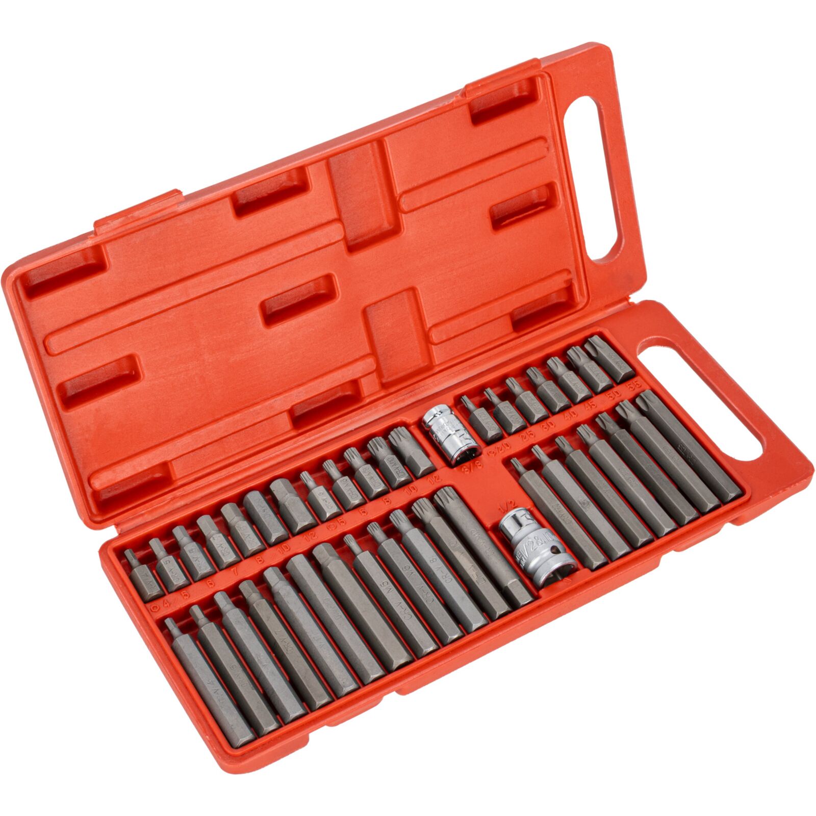 Mega TORX Bit Sats, 40St Cv, T20-T55, M5-M12, HEX 4-12 - 2