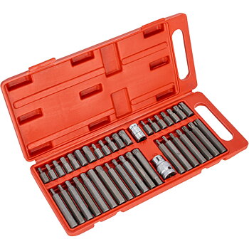 Mega TORX Bit Sats, 40St Cv, T20-T55, M5-M12, HEX 4-12