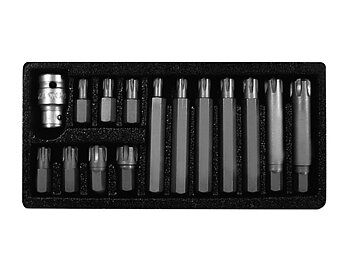 PROLINE TOOLS Bitset 15 Delar, 10 mm, RIBE M6-M14, l=3075 mm, Proline