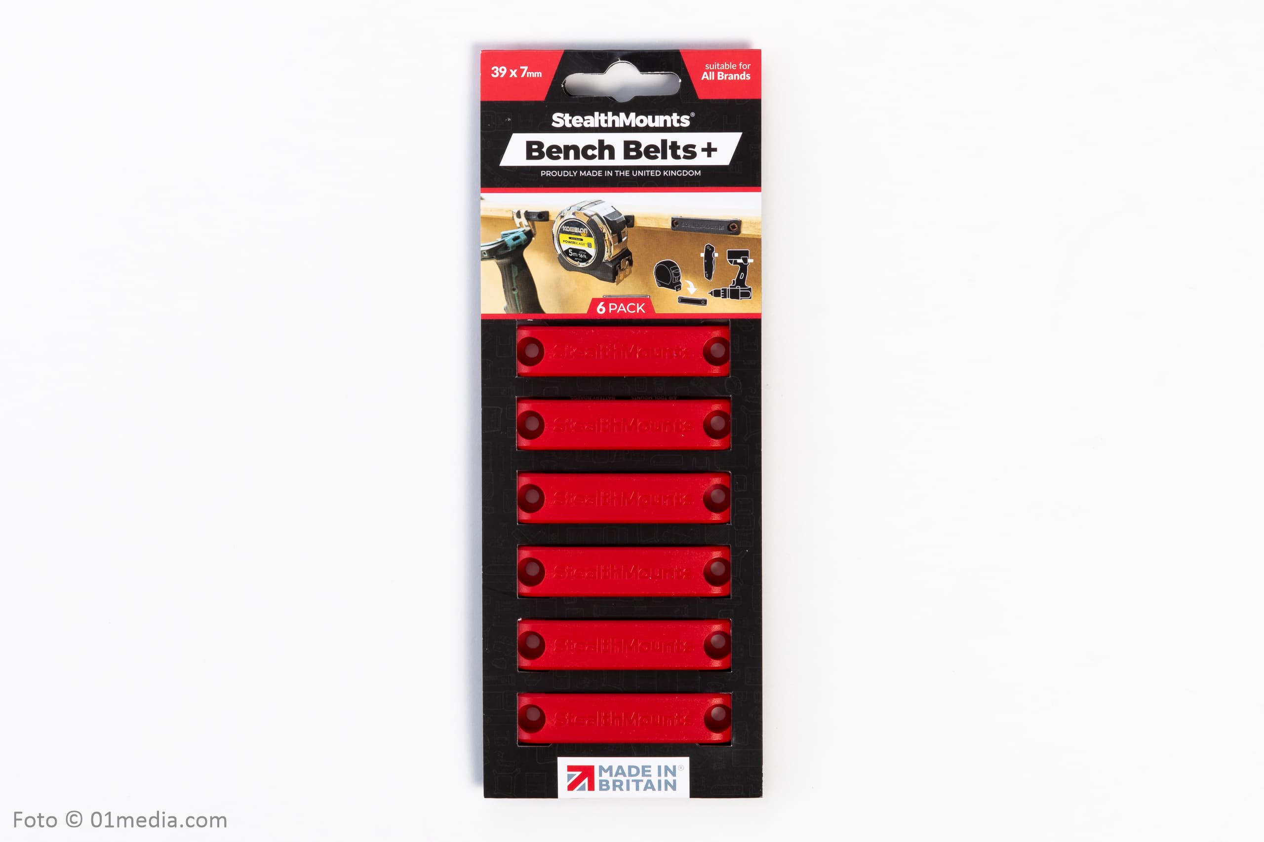 Stealth Mounts Universalfästen Bench Belts+ 6-pack, STEALTHMOUNTS - 6
