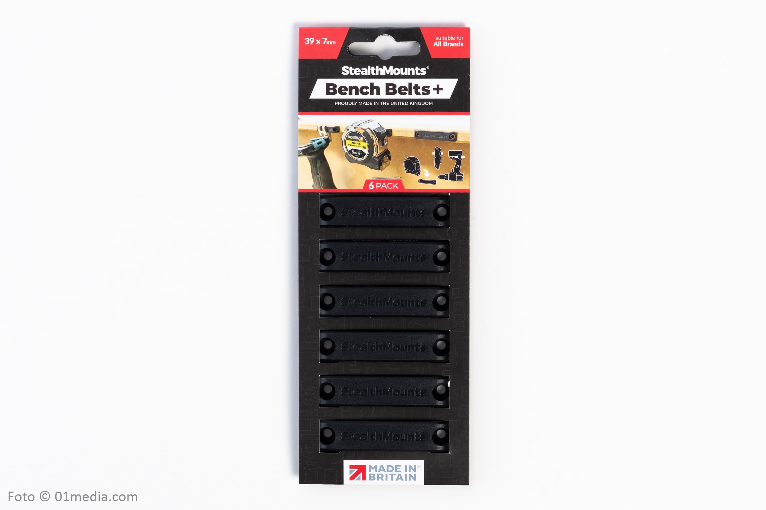 Stealth Mounts Universalfästen Bench Belts+ 6-pack, STEALTHMOUNTS - 7