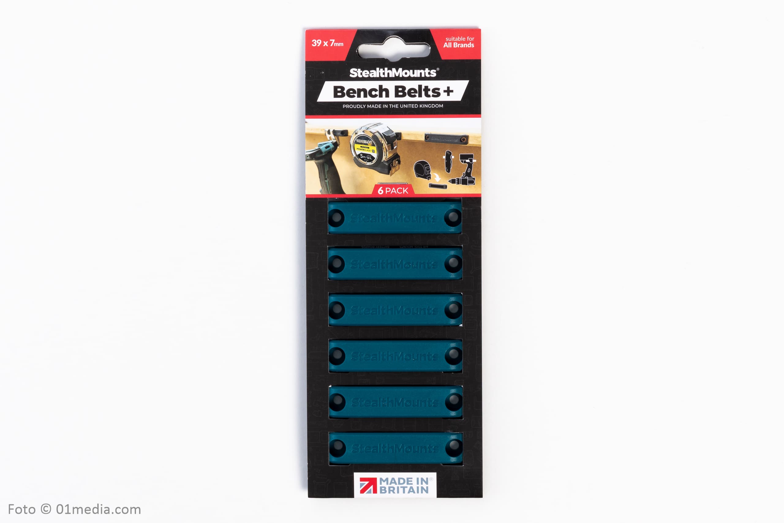 Stealth Mounts Universalfästen Bench Belts+ 6-pack, STEALTHMOUNTS - 8