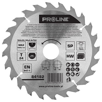 PROLINE TOOLS Cirkelsåg för trä 18, 424T302016 mm, Proline
