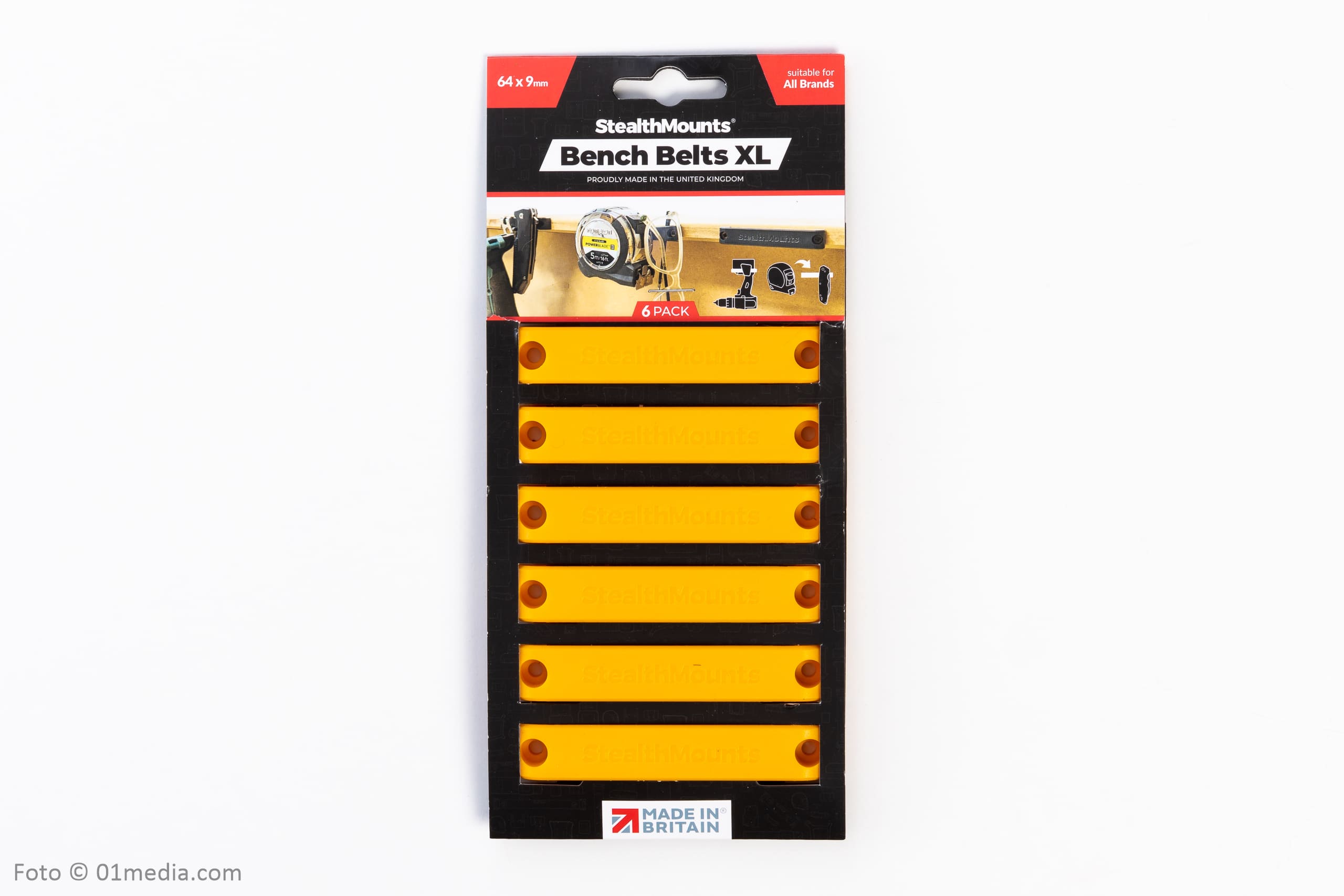 Stealth Mounts Universalfästen Bench Belts XL 6-pack, STEALTHMOUNTS - 7
