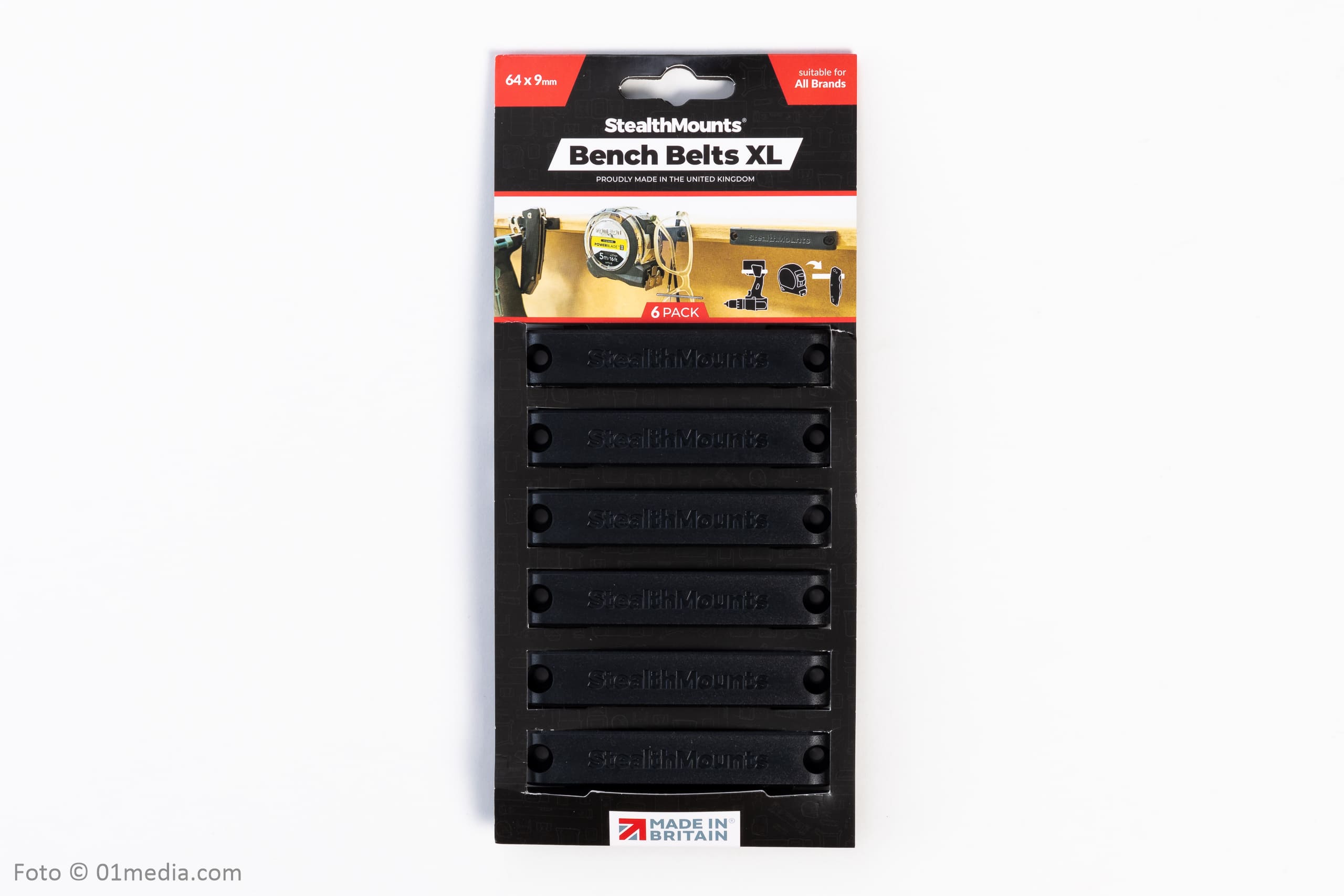 Stealth Mounts Universalfästen Bench Belts XL 6-pack, STEALTHMOUNTS - 8