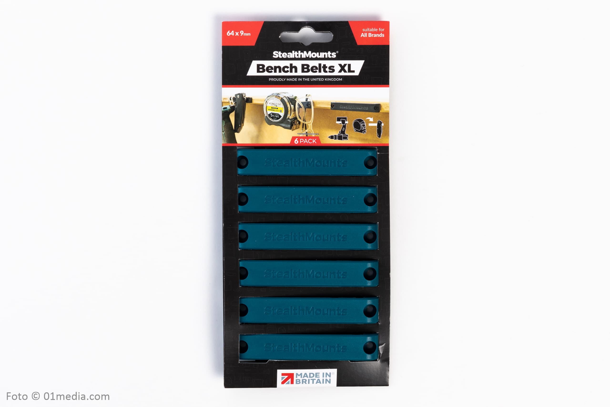 Stealth Mounts Universalfästen Bench Belts XL 6-pack, STEALTHMOUNTS - 9