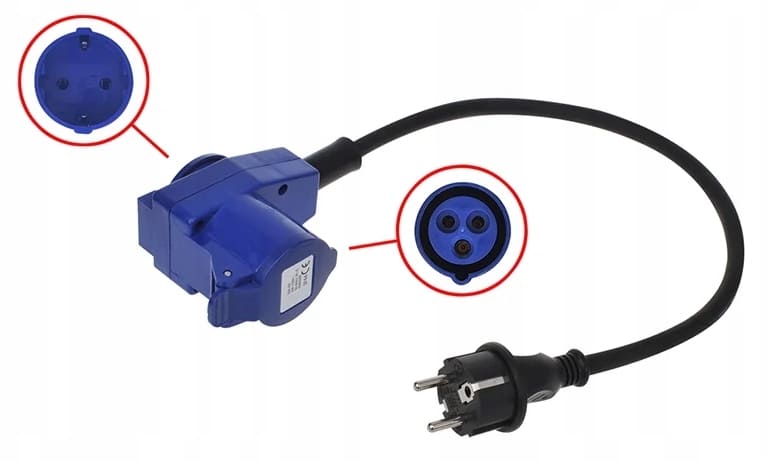 Adapter kabel 40 cm CEE till 230V, 3 x 1, 5 mm², camping - 2
