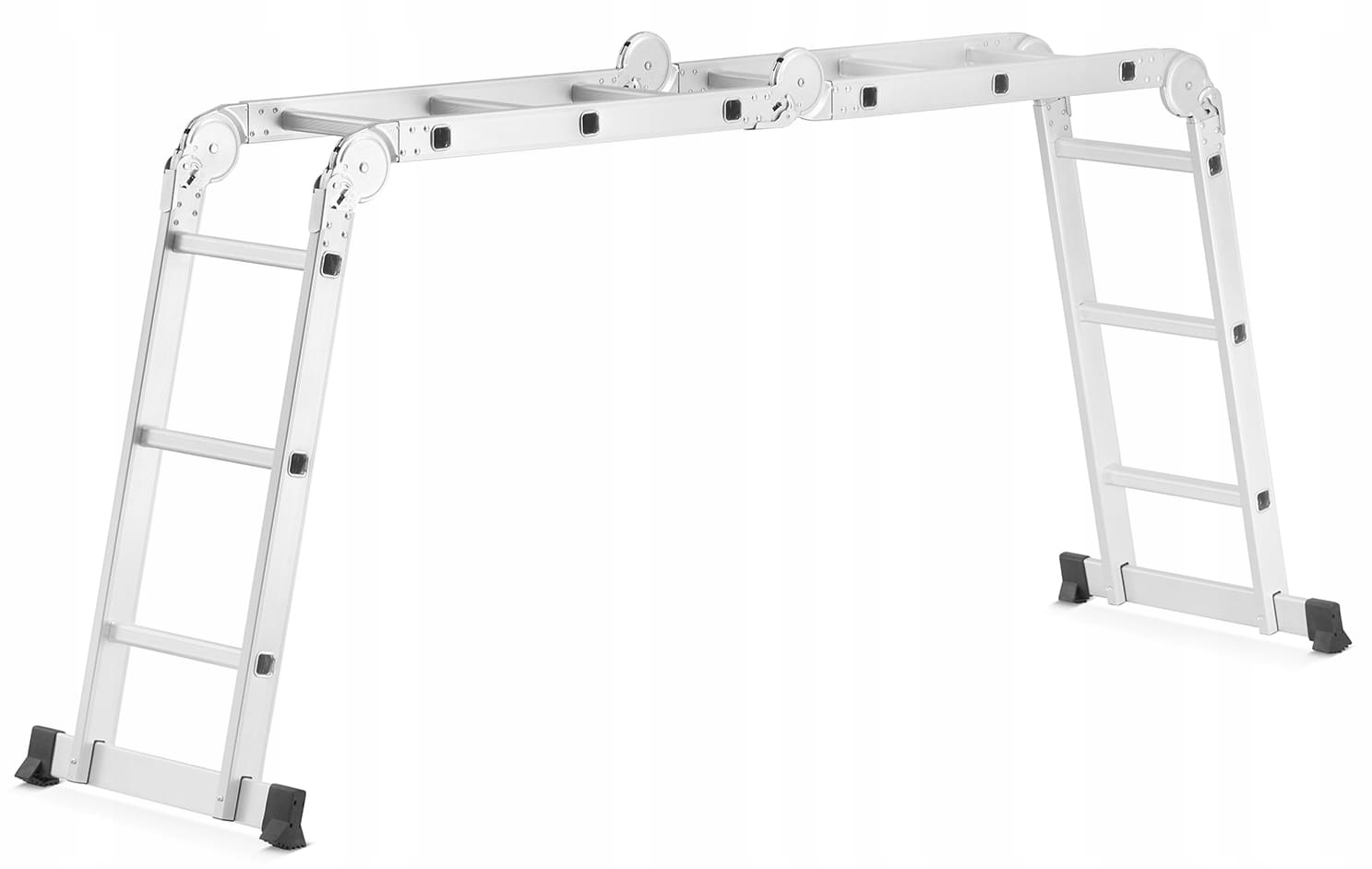 HiGHER Stege 4 x 4 med LED, max höjd 5.6m, kompakt utfällbart stege, aluminium, max 150 kg, CE - 9