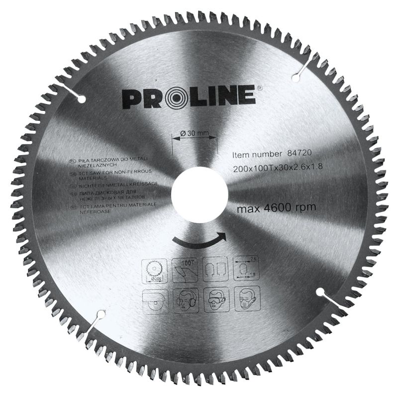 PROLINE TOOLS Cirkelsåg för icke-järnmetaller 205 mm, 100T, 30 mm, Proline