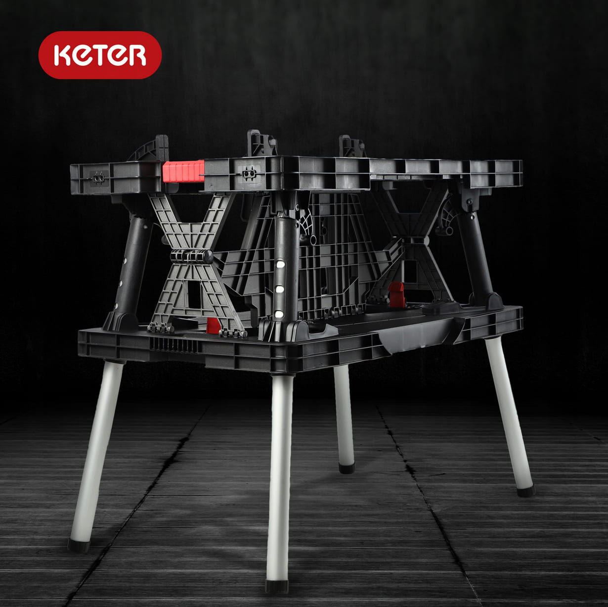 Hopfällbart Arbetsbord 453 kg 845 x 548 x 755 mm 2 Tvingar Snabbfäste, Keter - 12