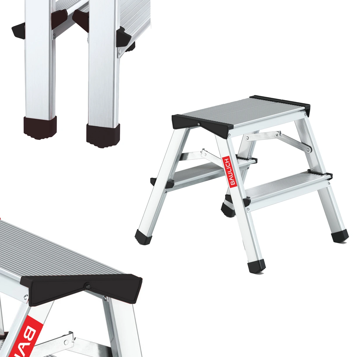 Pall 38 cm, hopfällbart mini stege, aluminium, max 125 kg, BAULICH - 6