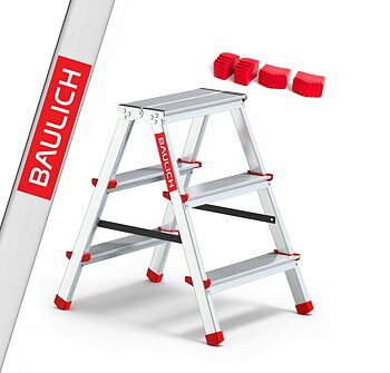 Pall 60 cm, hopfällbart mini stege, aluminium, max 125 kg, BAULICH