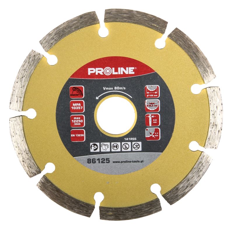 PROLINE TOOLS Segmenterad Diamantskiva 115 mm, 1.8 mm, 7.5 mm, 22.2 mm, Proline