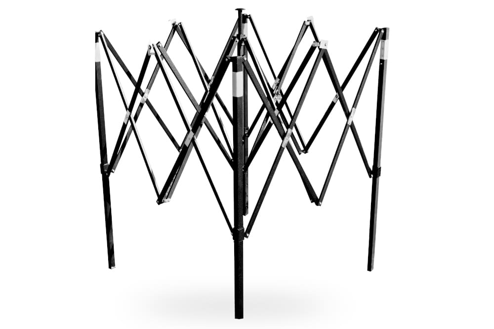 NAMAXA Tältställning 3 x 4.5m av stål, fyrkantsprofil 3 x 3 cm