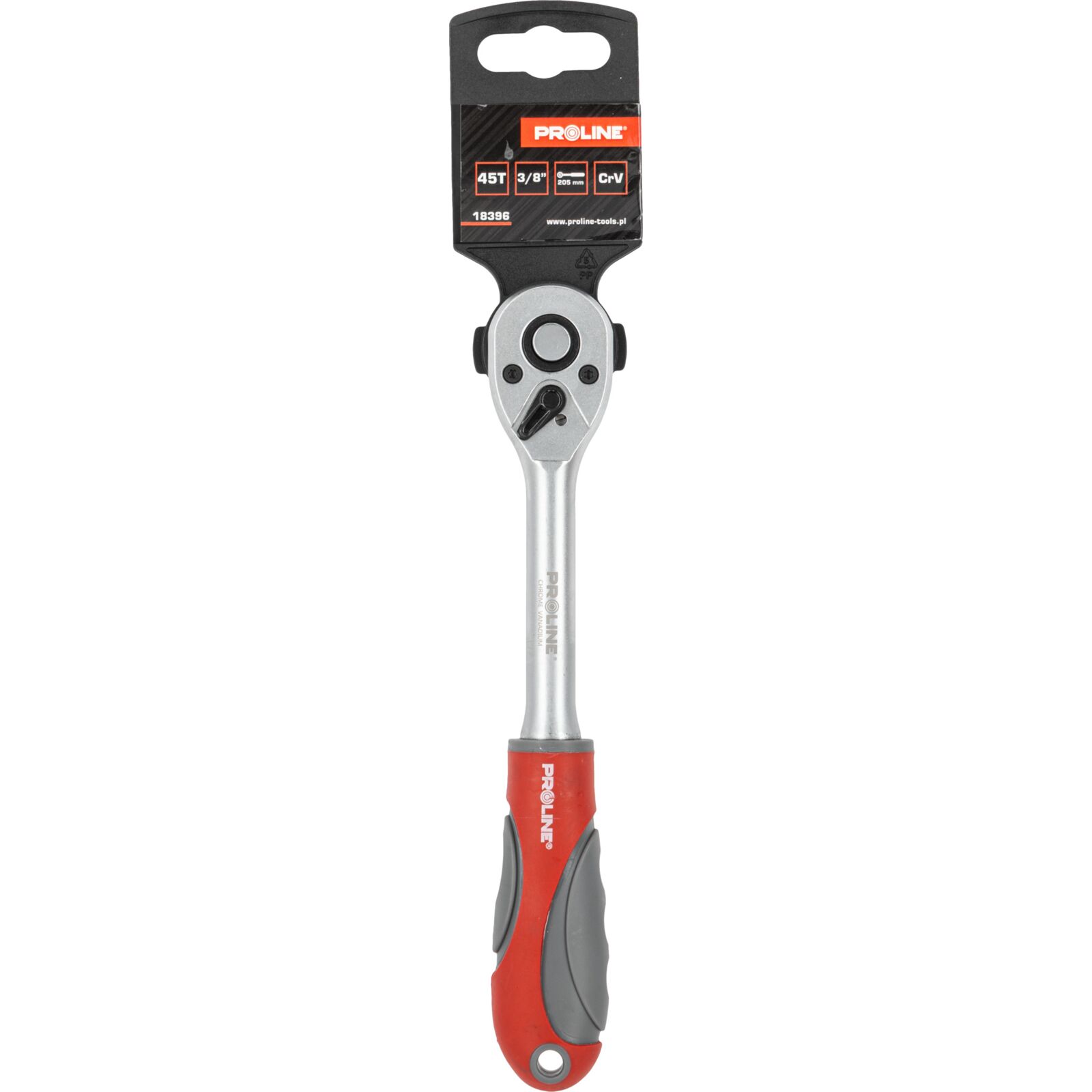 PROLINE TOOLS Vändbar Rattnyckel 3/8, 2-komponents Handtag, l=200 mm, Proline - 7