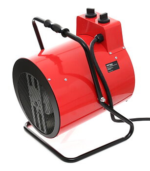 KRAFT&DELE Portabel värmefläkt, byggfläkt 9 kW 400V, termostat 85 gr. C, Kraft & Delle