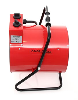 KRAFT&DELE Portabel värmefläkt, byggfläkt 9 kW 400V, termostat 85 gr. C, Kraft & Delle
