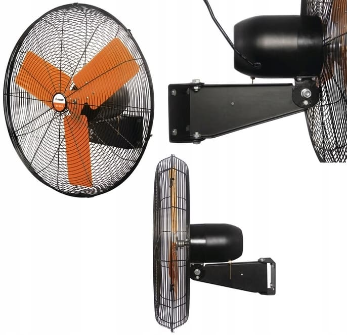Kraftfull väggfläkt 66 cm (58 cm) 180W - industrifläkt för väggmontering, UNICRAFT