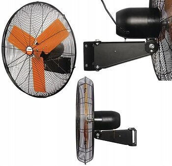 Kraftfull väggfläkt 66 cm (58 cm) 180W - industrifläkt för väggmontering, UNICRAFT