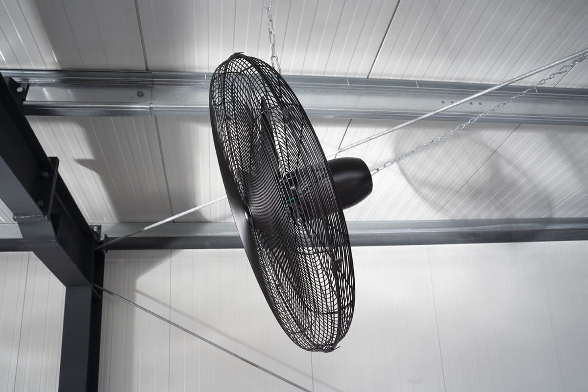 Kraftfull väggfläkt 81 cm 260W 18000 m3/h - industrifläkt för väggmontering, Fenne - 2