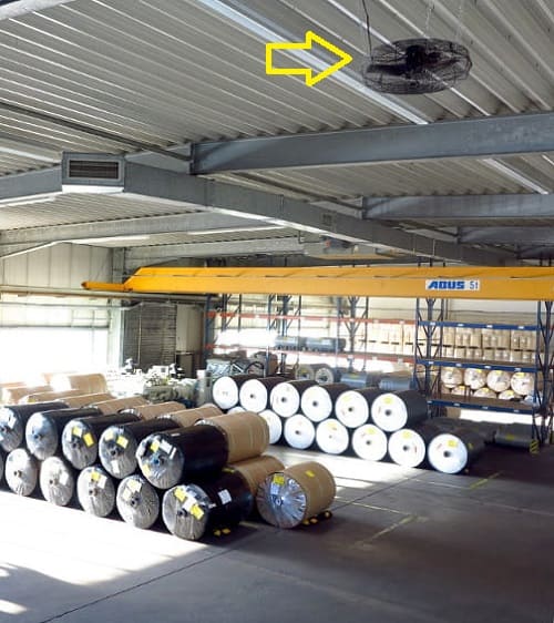 Kraftfull väggfläkt 81 cm 260W 18000 m3/h - industrifläkt för väggmontering, Fenne - 5
