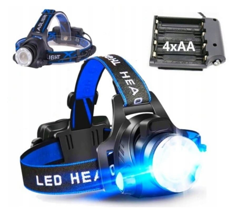 Pannlampa LED 600lm 300m Räckvidd Zoom 3 Lägen Vattentålig Aluminium 90° Vinkel (för 4 x AA batterier), Esperanza - 11
