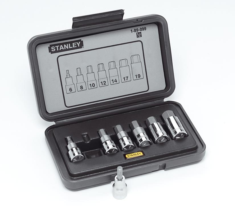 Stanley Bitshylsor HEX 1/2, sats 7 st. 6-19 mm