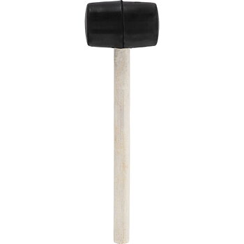 Gummiklubba med trähandtag, 58 mm dia., 350G