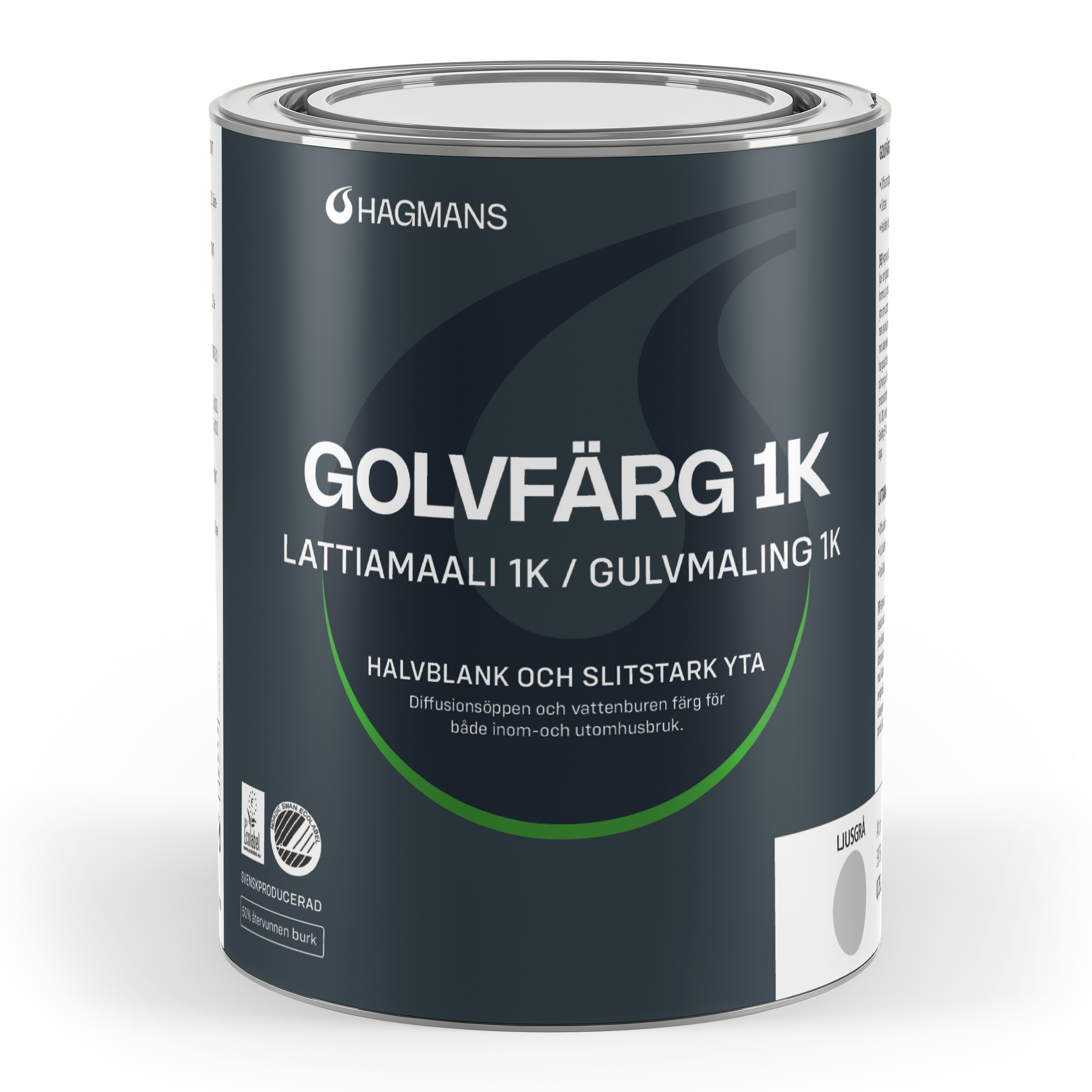 Hagmans Golvfärg 1K Ljusgrå 0,75 L