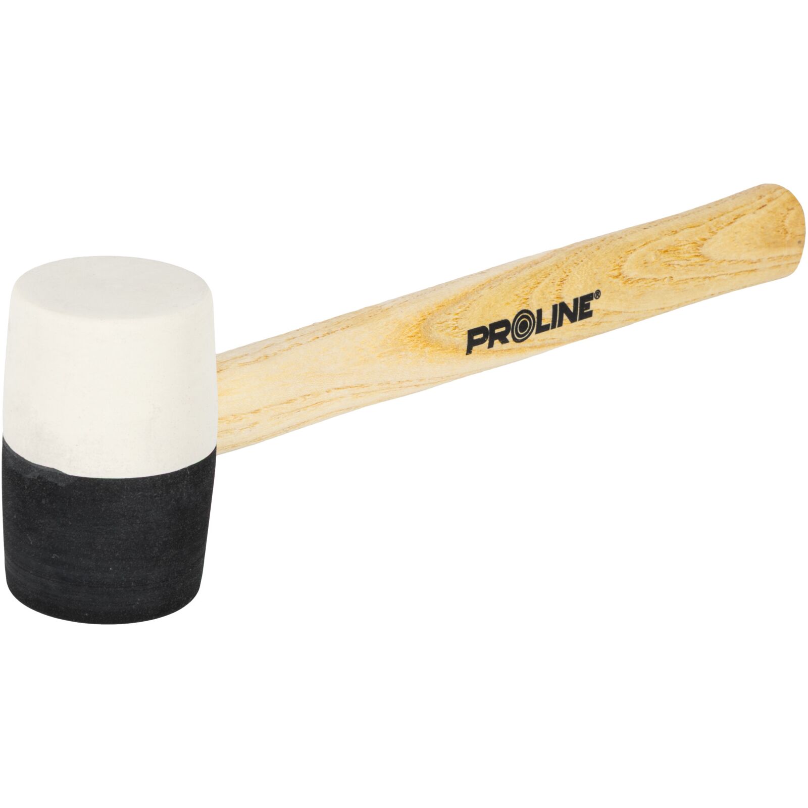 PROLINE TOOLS Gummihammare Svart-Vit 230g, Trähandtag, Proline - 2