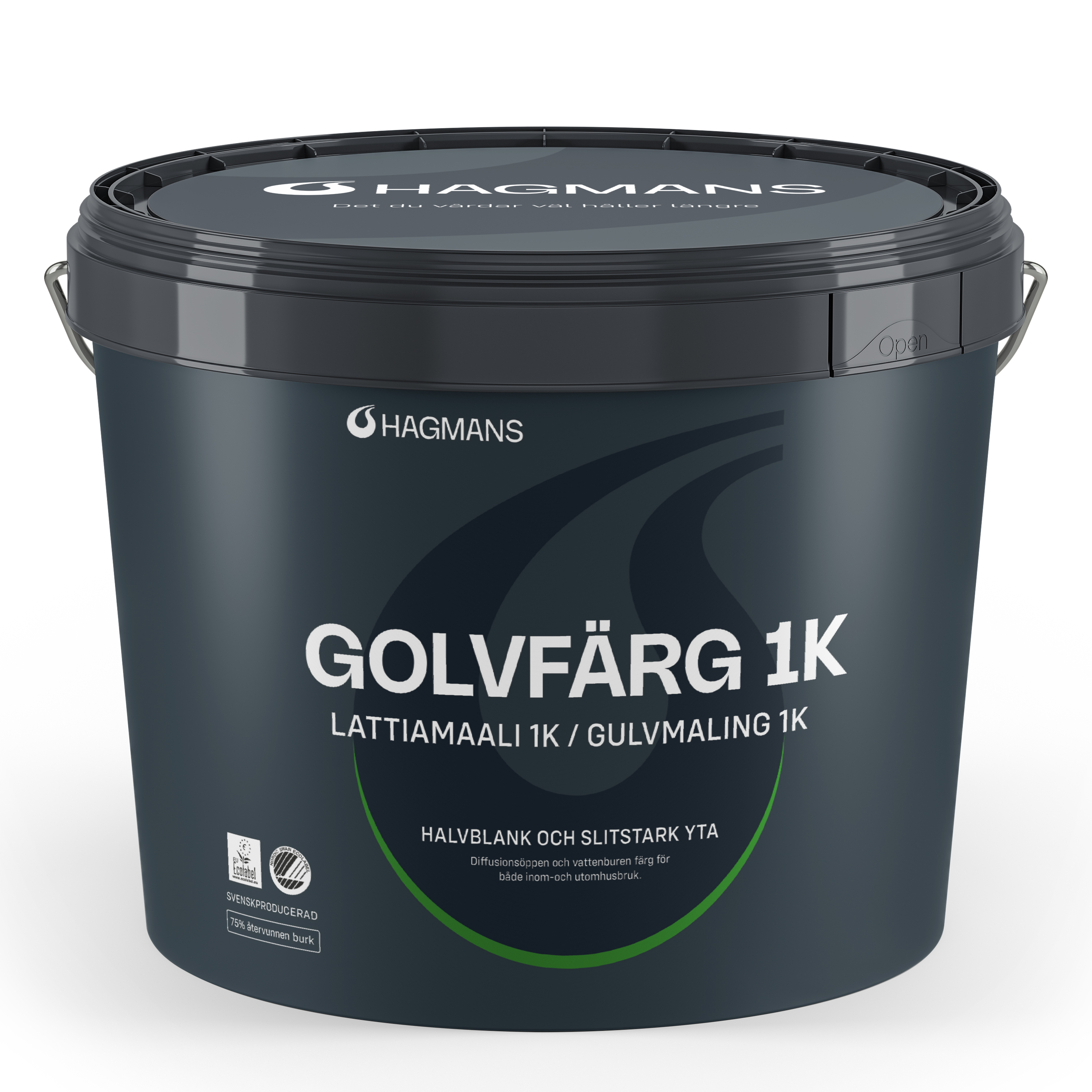 Hagmans Golvfärg 1K Mellangrå 10 L