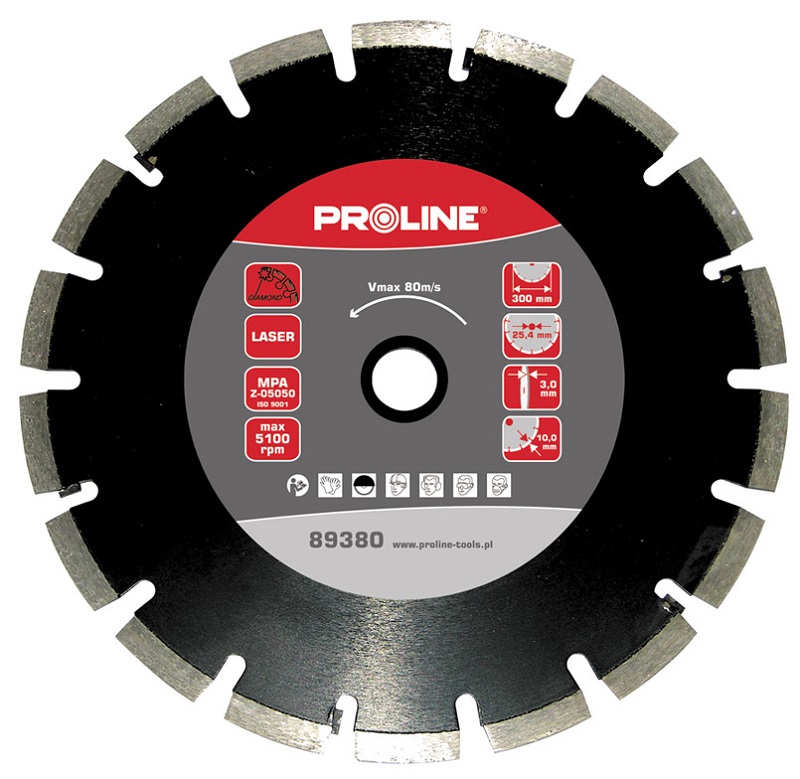 PROLINE TOOLS Diamantskiva Laser (Asfalt) 350 mm, 2.9 mm, 8 mm, 25.4 mm, Proline