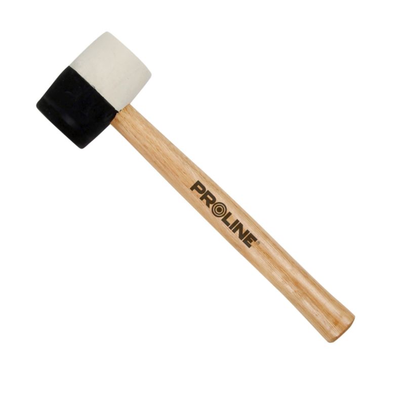 PROLINE TOOLS Gummiklubba svart-vit 580g, Trähandtag, Proline