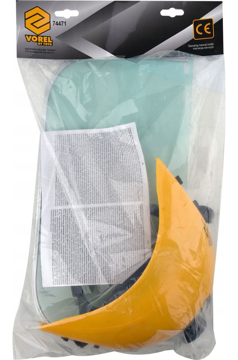 Skyddsvisir, visir PVC PE, Klass 1, CE, Vorel - 3