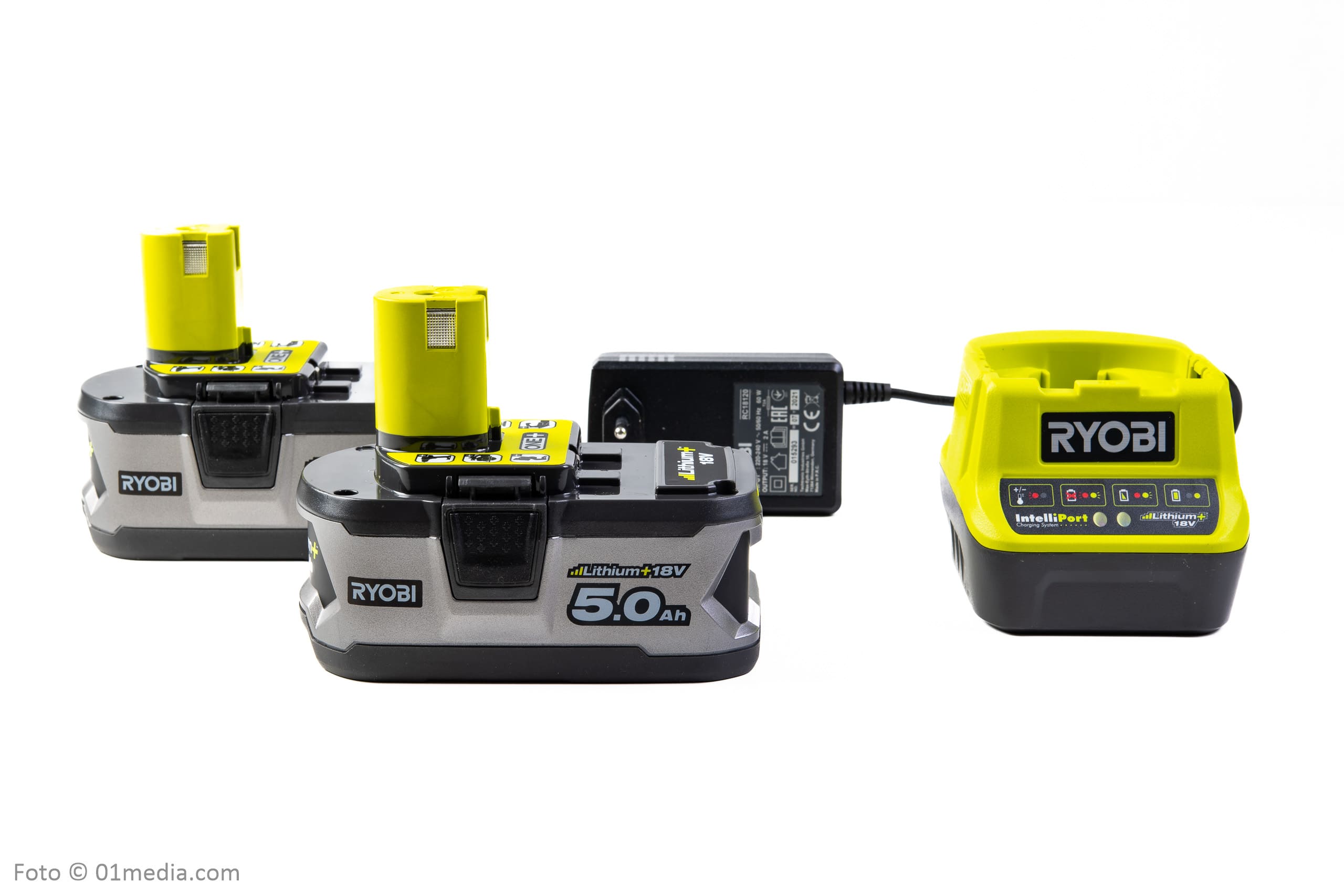 Batteriladdare 18V med 2 st starka batterier 5 Ah för Ryobi One+ - 3