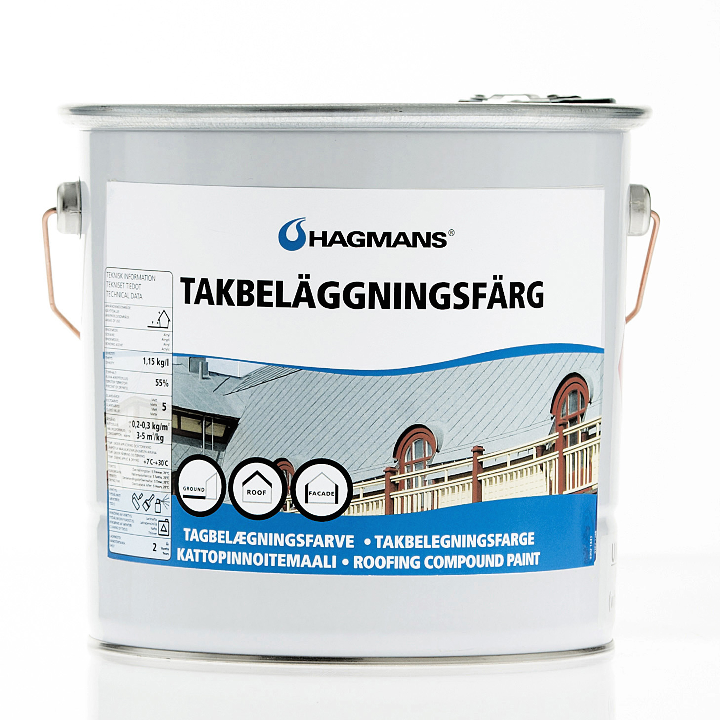 Hagmans Takbeläggningsfärg Specialkulör 4 KG